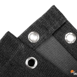 Balkondoek zwart 90 cm hoog