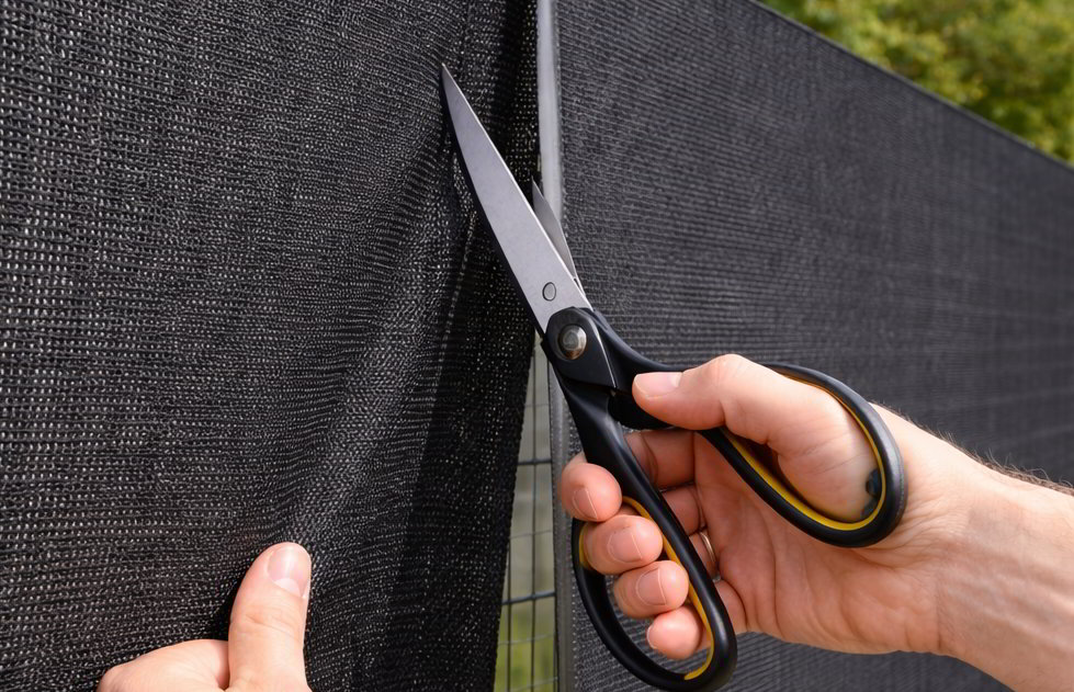 Privacydoek op maat knippen