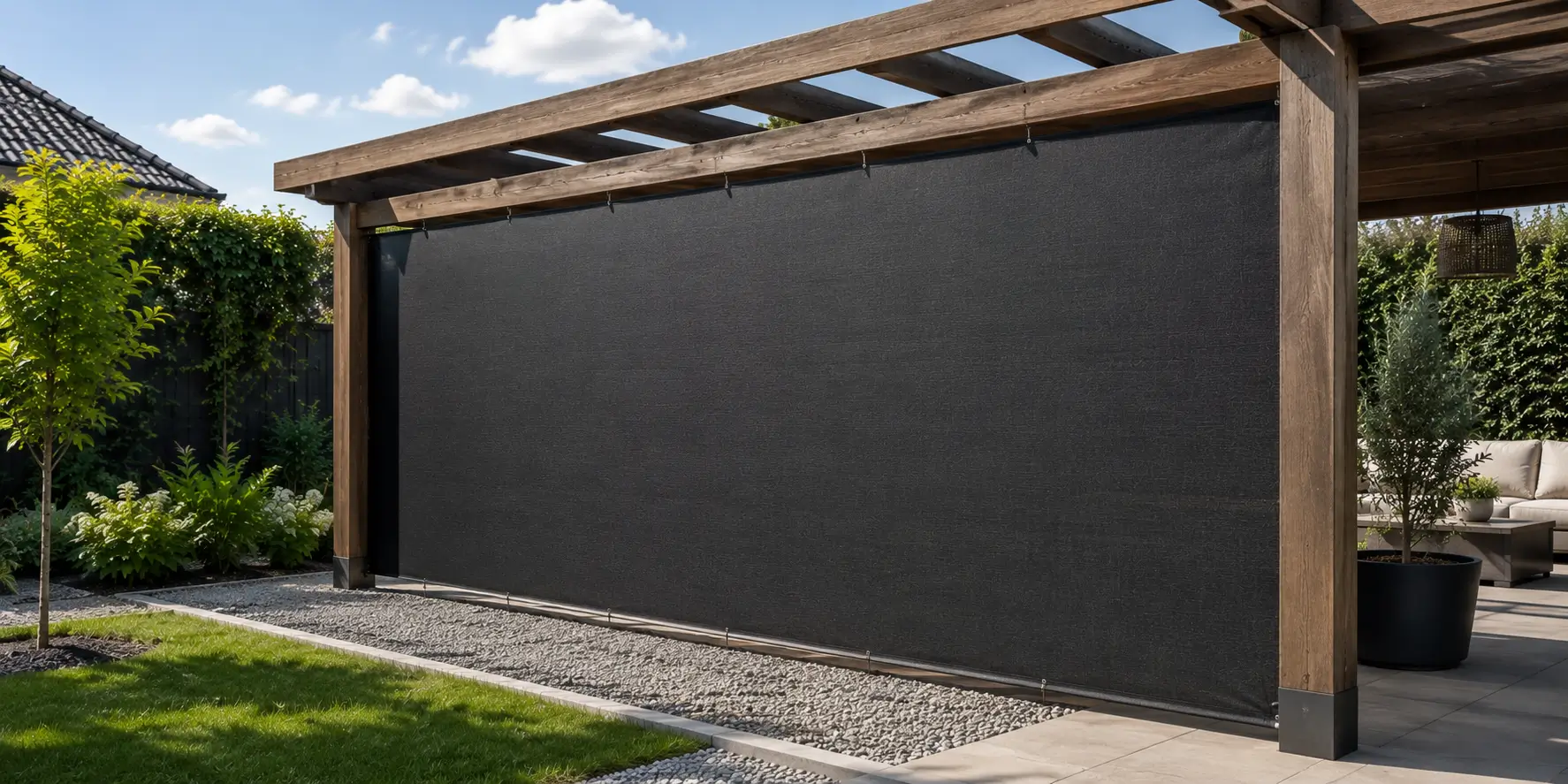 Winddoek pergola