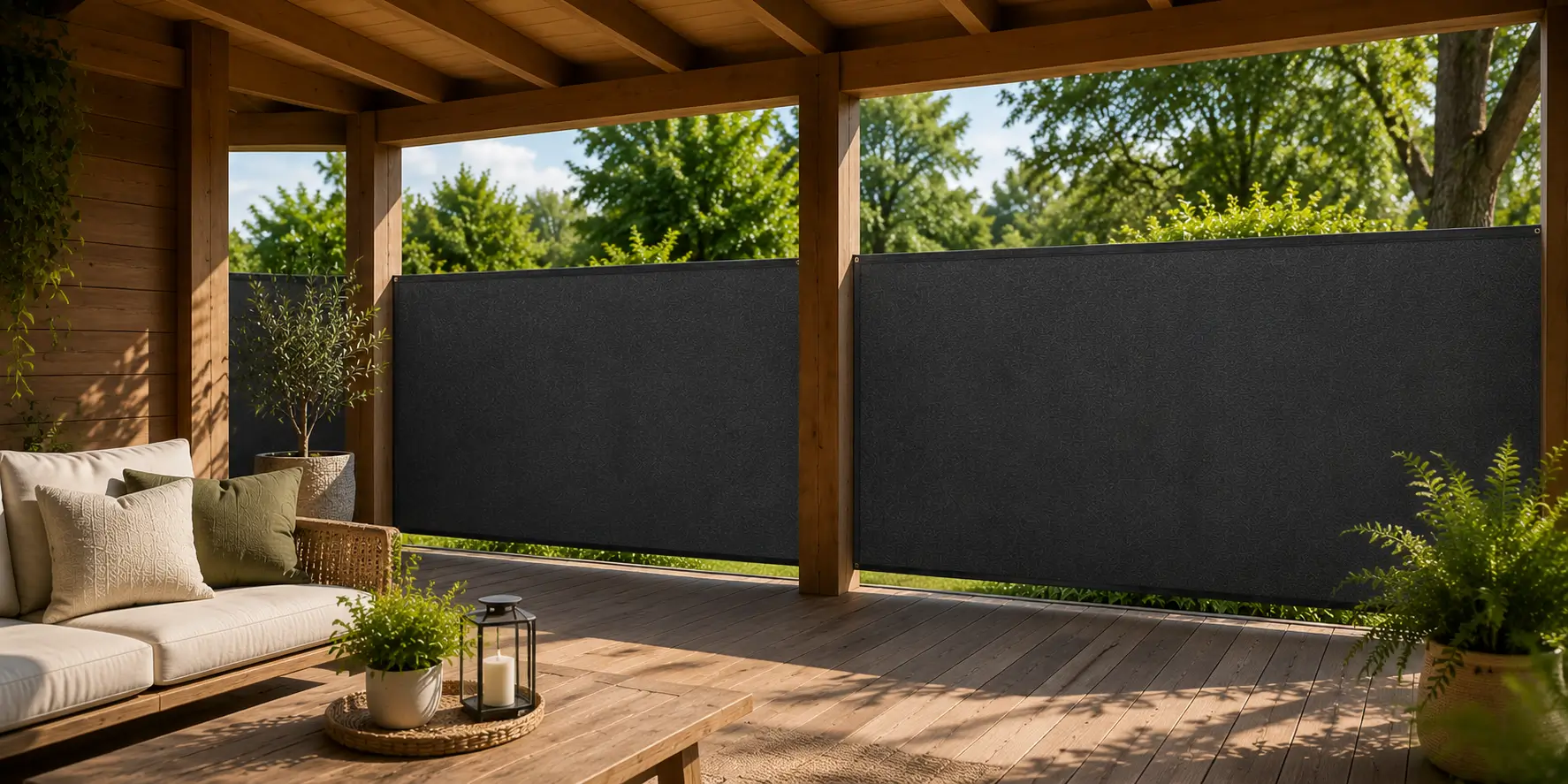 Winddoek veranda voor beschutting en comfort